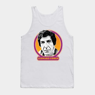 Leonard Cohen // Retro 1970s Style Fan Design Tank Top